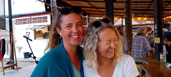 Tamara and Lois at Tomatina's - Lo de Marcos