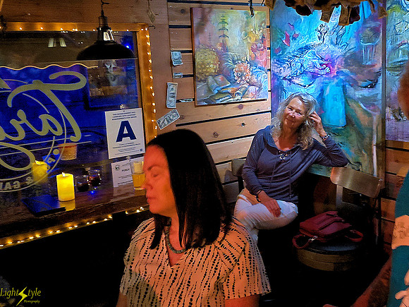 Lois cornered at Taryn's Place - Idyllwild