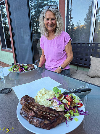 Rib eye dinner