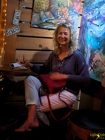 Lois cornered at Taryn's Place - Idyllwild