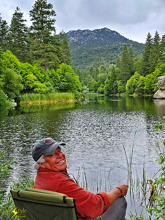 Chris relaxing at Lake Fulmor