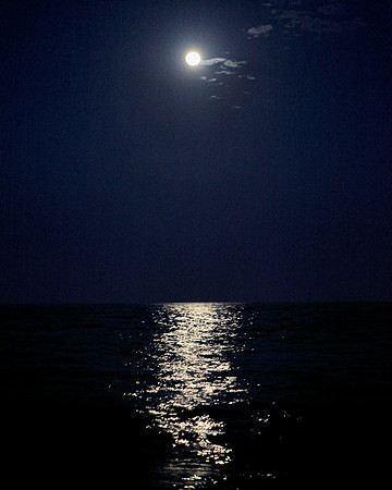 Moonrise Over the Pacific