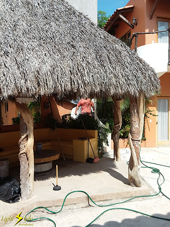 Casa Paraiso - courtyard Palapa area