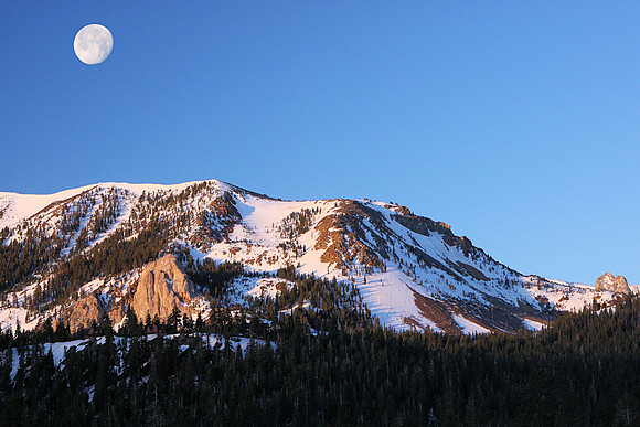 Moon Over Mammoth Mountain