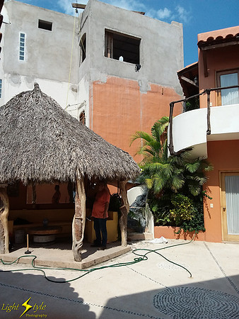 Casa Paraiso - courtyard Palapa area