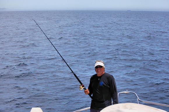 Chris on Bow of Matta Ray