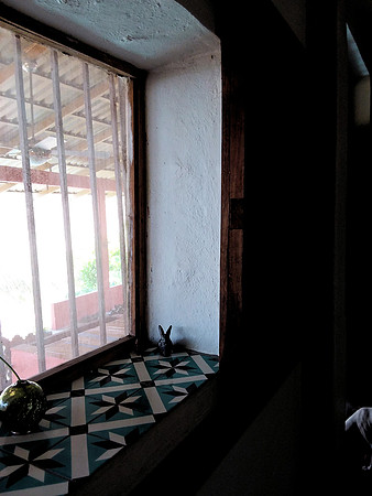 Indoors at Front Entrance (note the thick adobe walls)