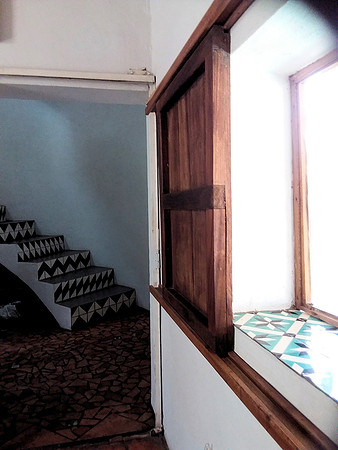 Indoors at Front Entrance (note the thick adobe walls)