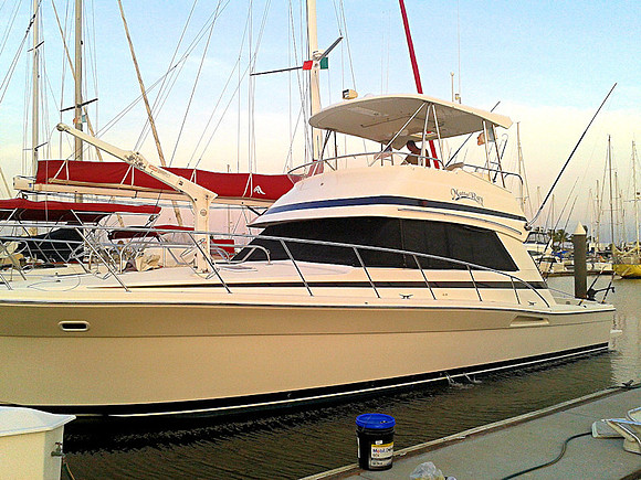 Prepping the boat