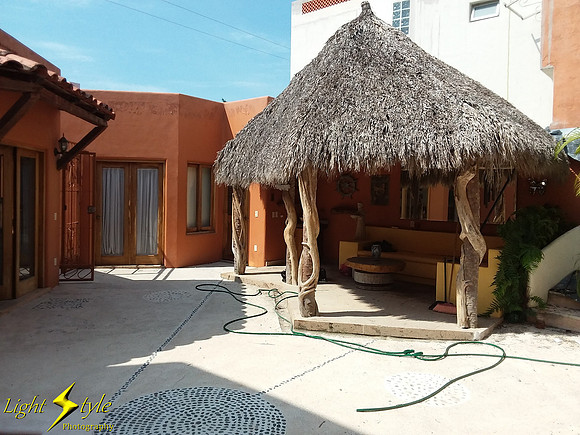 Casa Paraiso - courtyard Palapa area