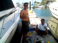 Prepping the boat